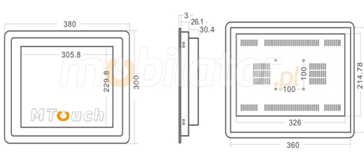 MTouch Operatorski Panel Przemyslowy MobiBOX IP65 i7 15 Komputer panelowy Panel PC  Przemysowy komputer panelowy Ekran rezystancyjny 5 wire resistive wywietlacz 15 cali mobilator.pl New Portable Devices Windows RS-232 COM VGA HDMI Intel i7-3517U